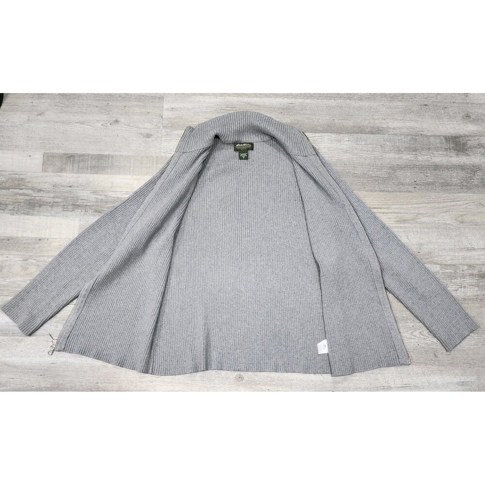 Eddie Bauer Men's Sweater Full Zip Outdoor Cardigan Gray Sizes XLarge Tall - Picture 5 of 8